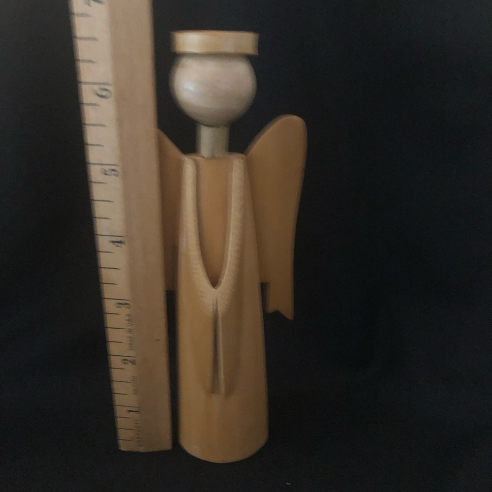 Vintage Hand-Carved Bamboo Angel – Made in Korea – 6.5” Tall - Picture 3 of 9